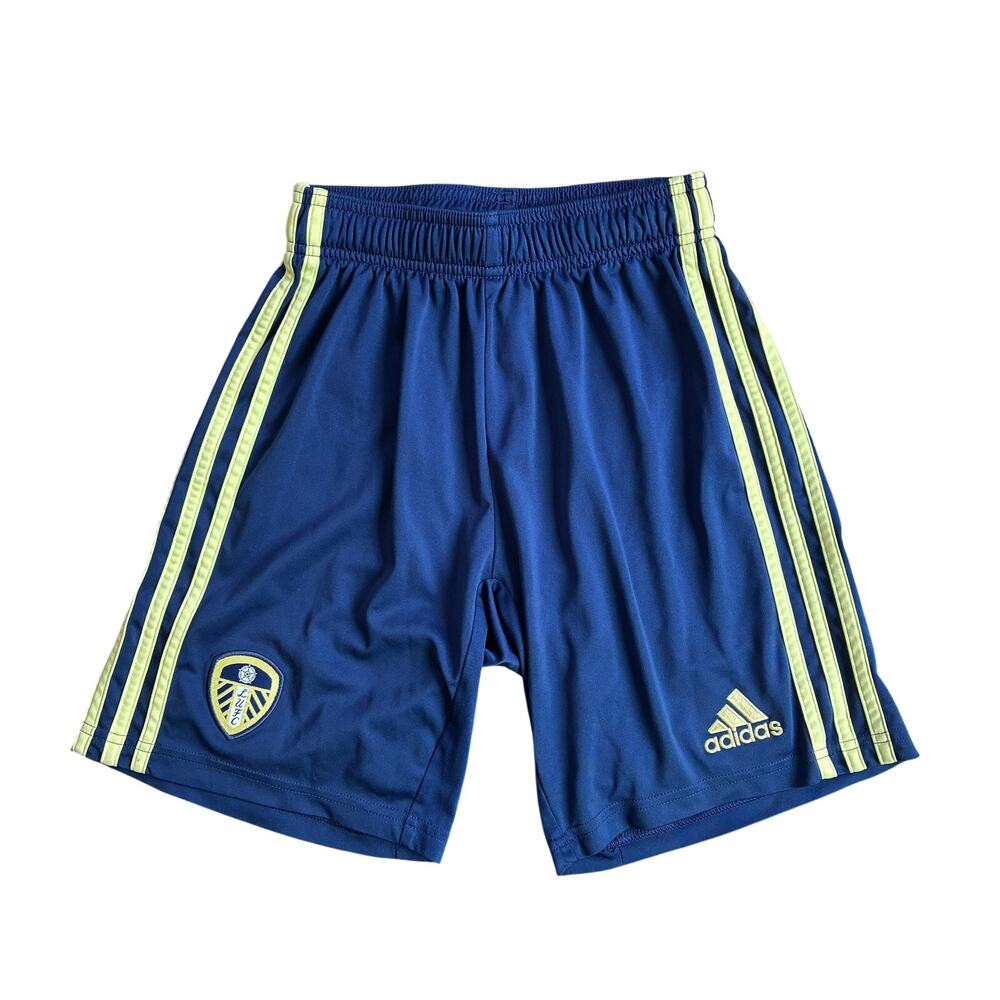 Adidas Leeds Soccer Navy United FC 2022-23 Yellow Stripe Shorts Size XS